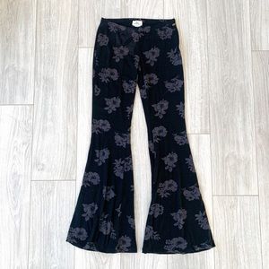 O’Neill Black Floral Flare Pants